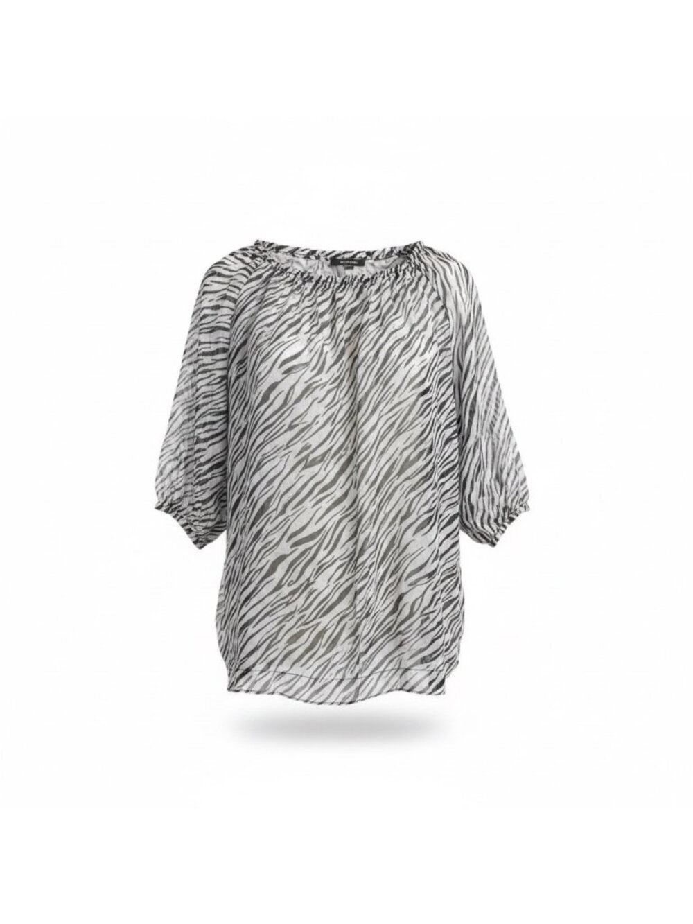 Who What Wear Womens Black/White Zebra Print Blouse With Tags Size S